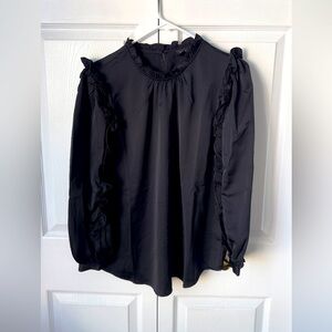 Women's Blouse, Black, J Crew, M